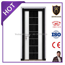 Simple Modern Wooden Melamine Finish Door with Aluminium Decoration